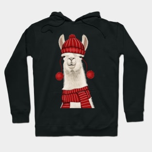 Cute Winter Llama Hoodie